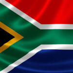 flag of South Africa on ready for the flight