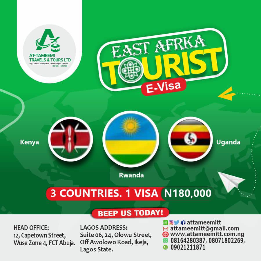 From Attameemitt Tours and Travels: East African tourist attraction three countries one visa