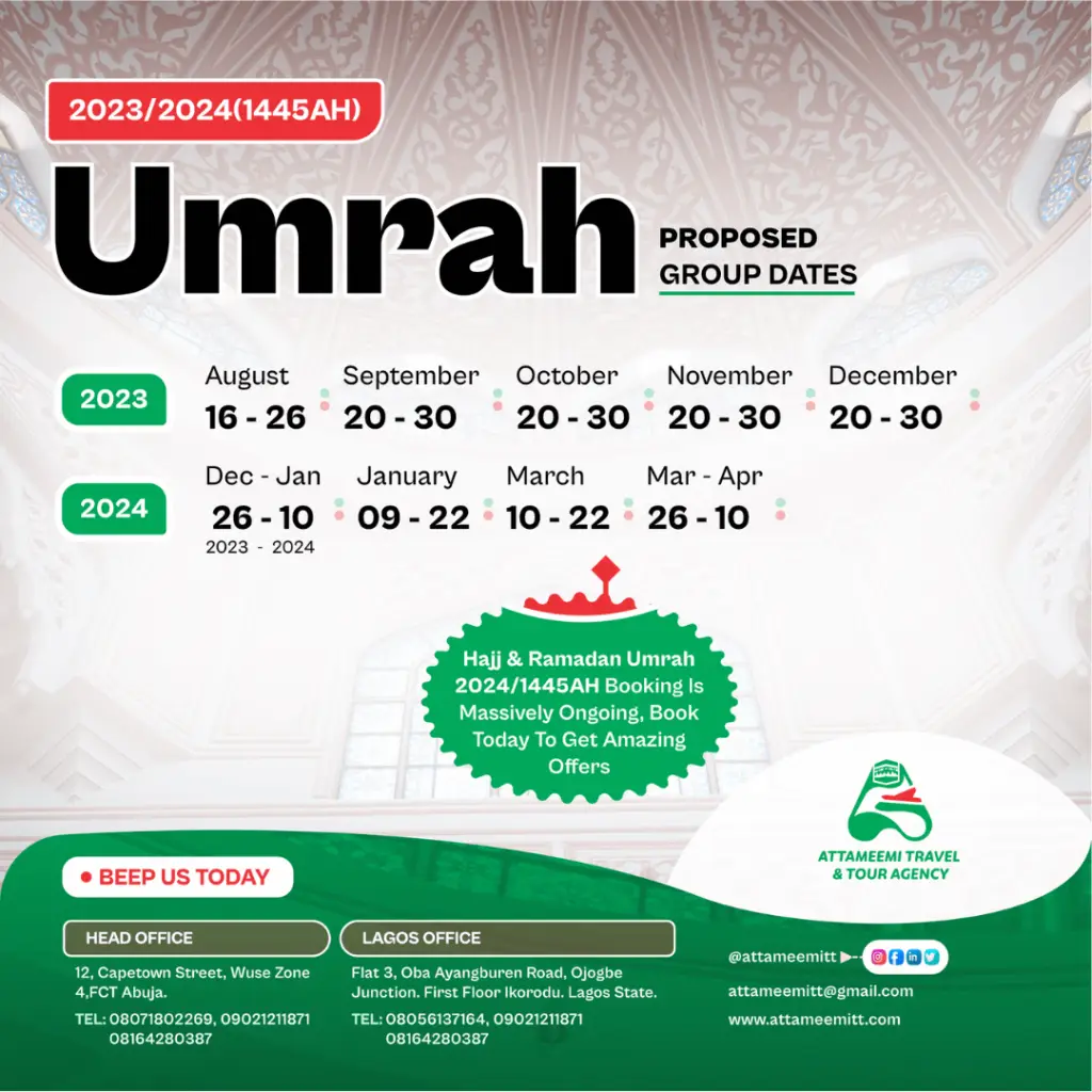 *🕋Fantastic Monthly Group Umrah Packages To Your Delight🕋*