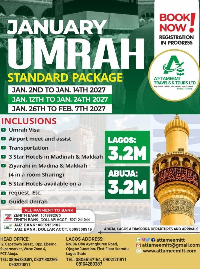 January Umrah 2026 Attameemitt